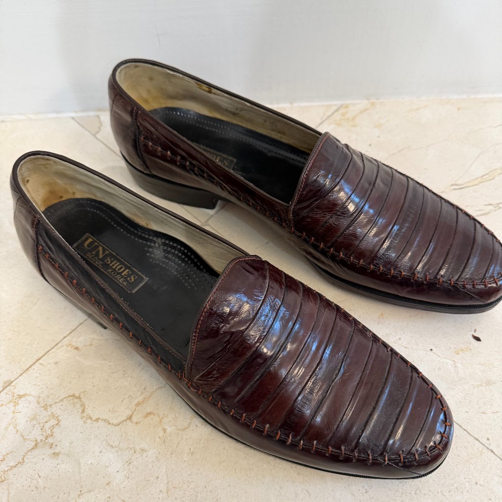 Men's Eel Skin Shoes - Size 10.5 (New)